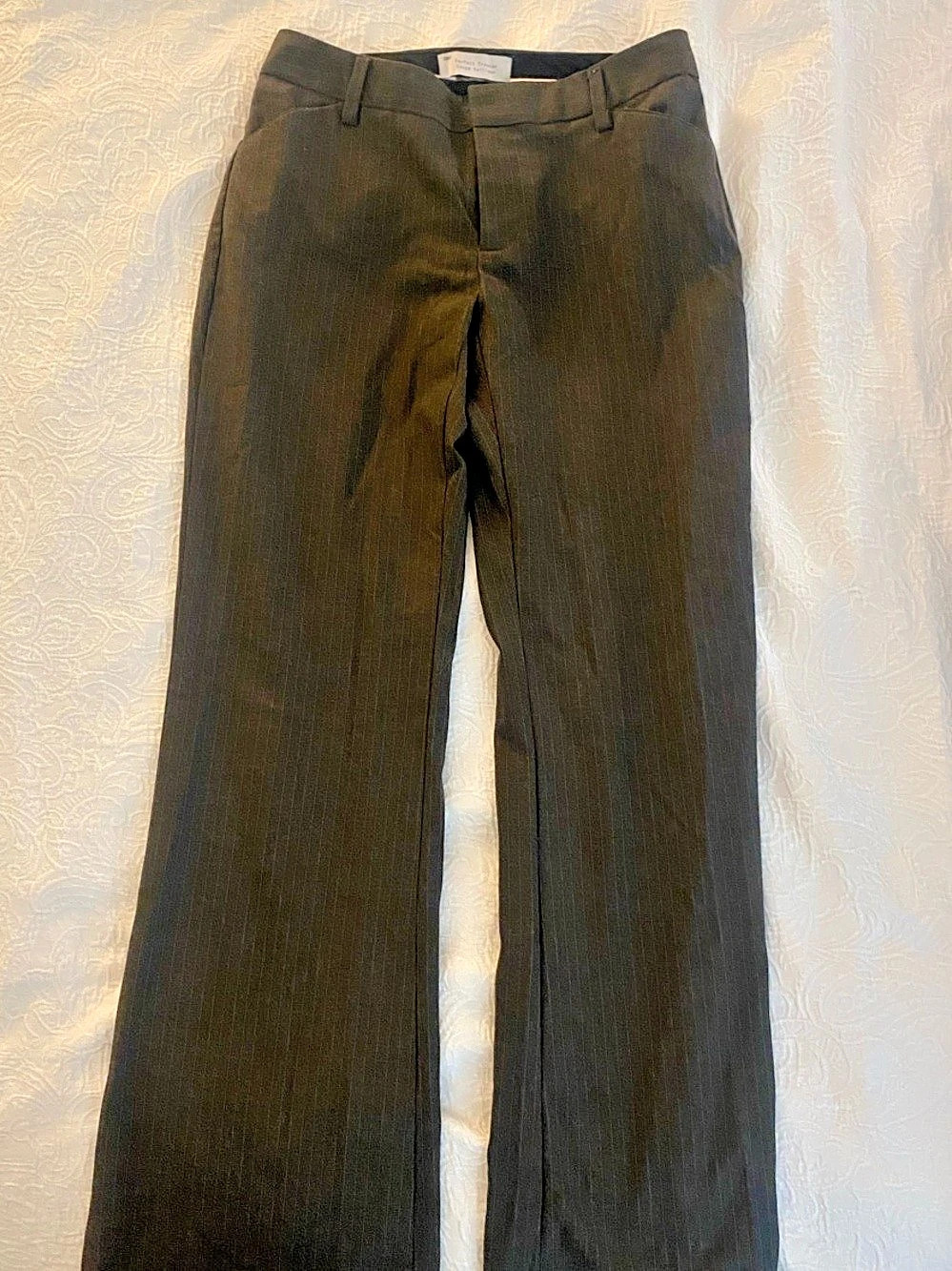 Gap Perfect Trouser Striped Dress Trousers in Brown